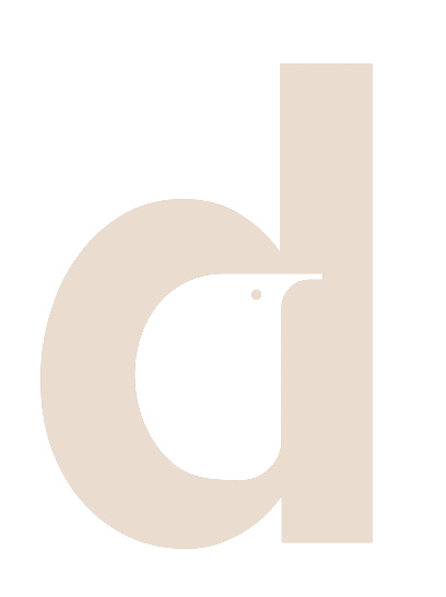 d icon in cream